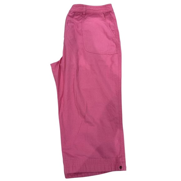 Khakis International Design Pink Capri Pants Size L W/Elastic Waistband - Picture 1 of 7